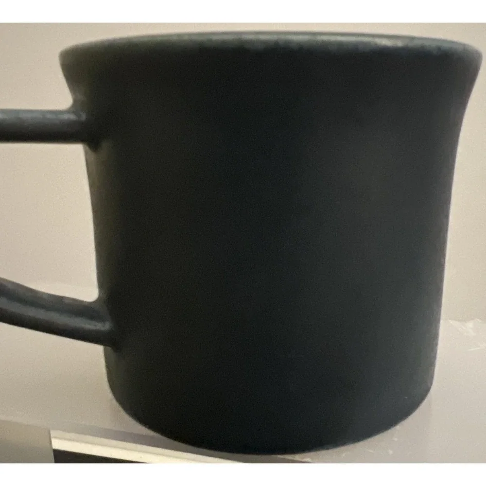 Vintage MCM LAUFFER GOVANCROFT Scotland Stoneware Coffee Cups Gold‎ & Dark Teal